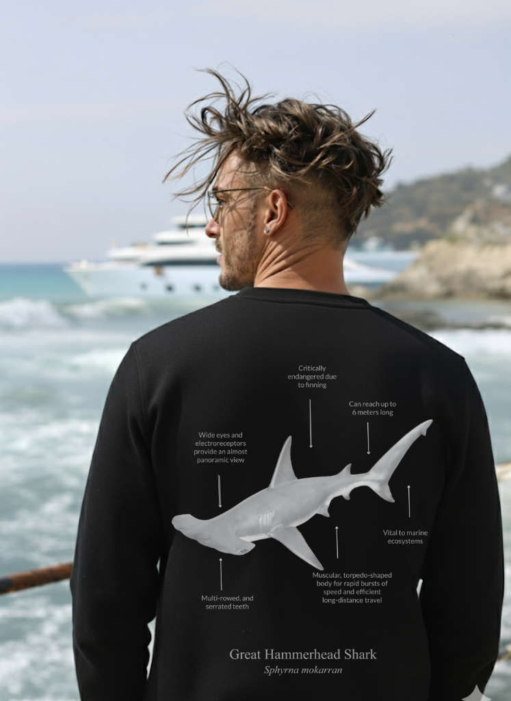 Sudadera premium Tiburón Martillo - colores oscuros