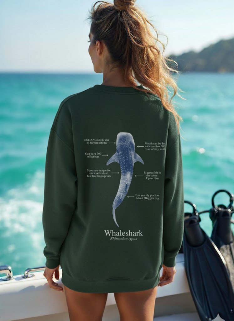 Sudadera premium Tiburón ballena colores oscuros