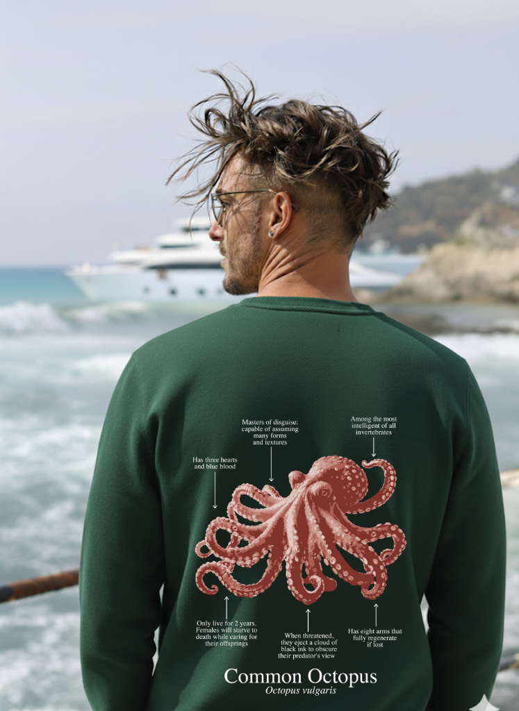 Sudadera premium Pulpo - colores oscuros