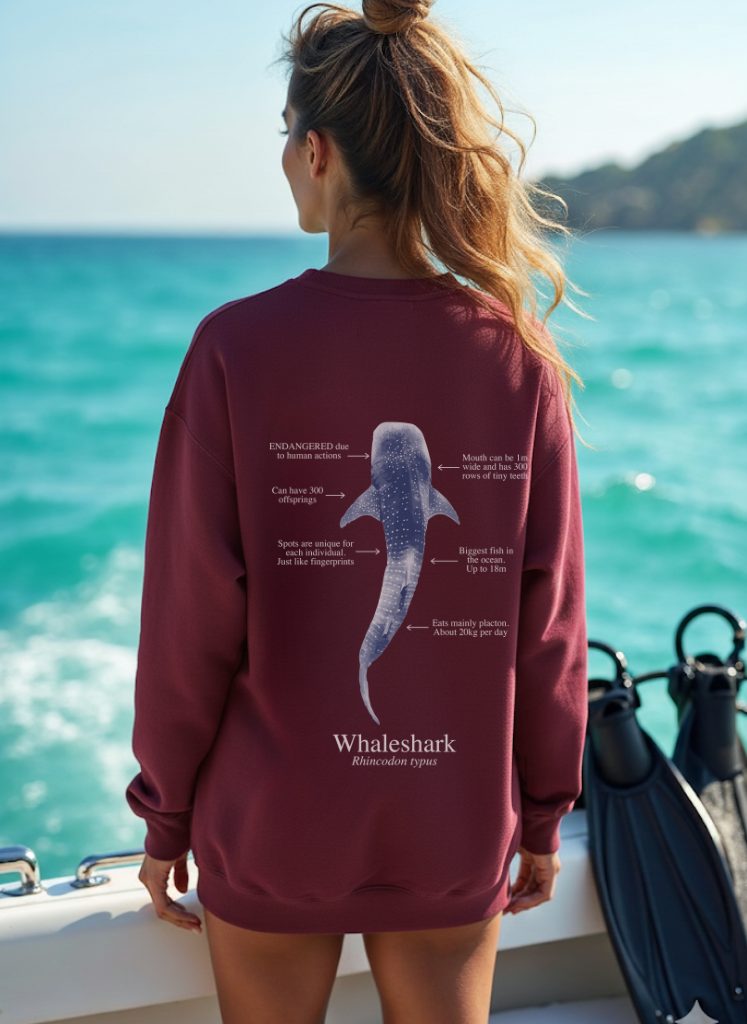 Sudadera premium Tiburón ballena colores oscuros