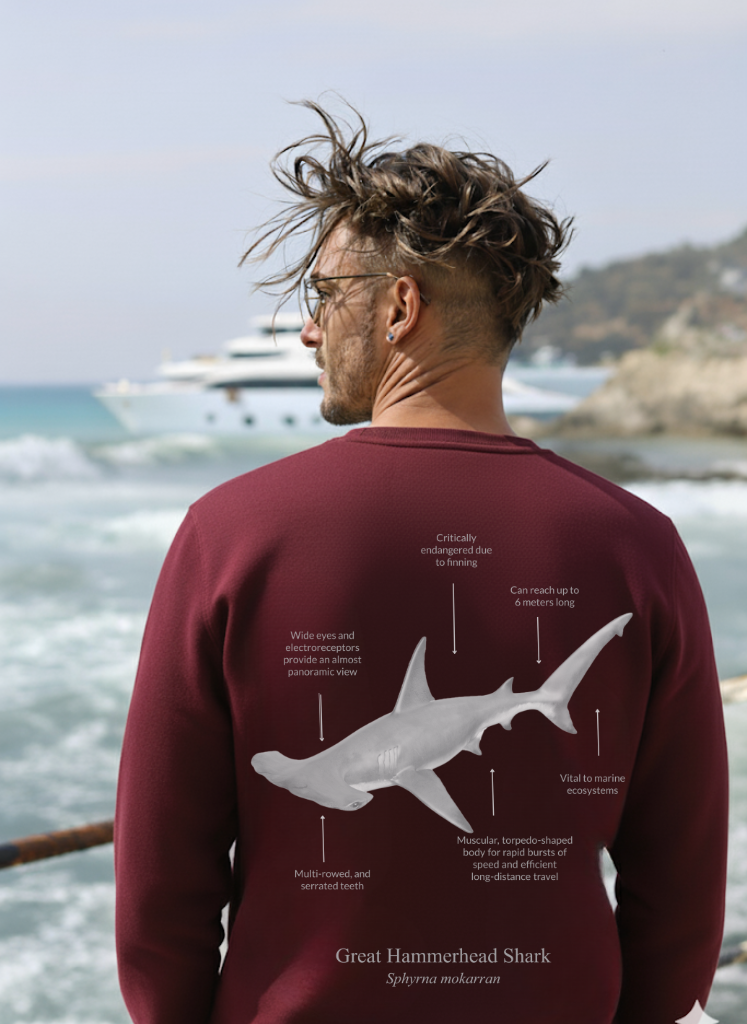 Sudadera premium Tiburón Martillo - colores oscuros
