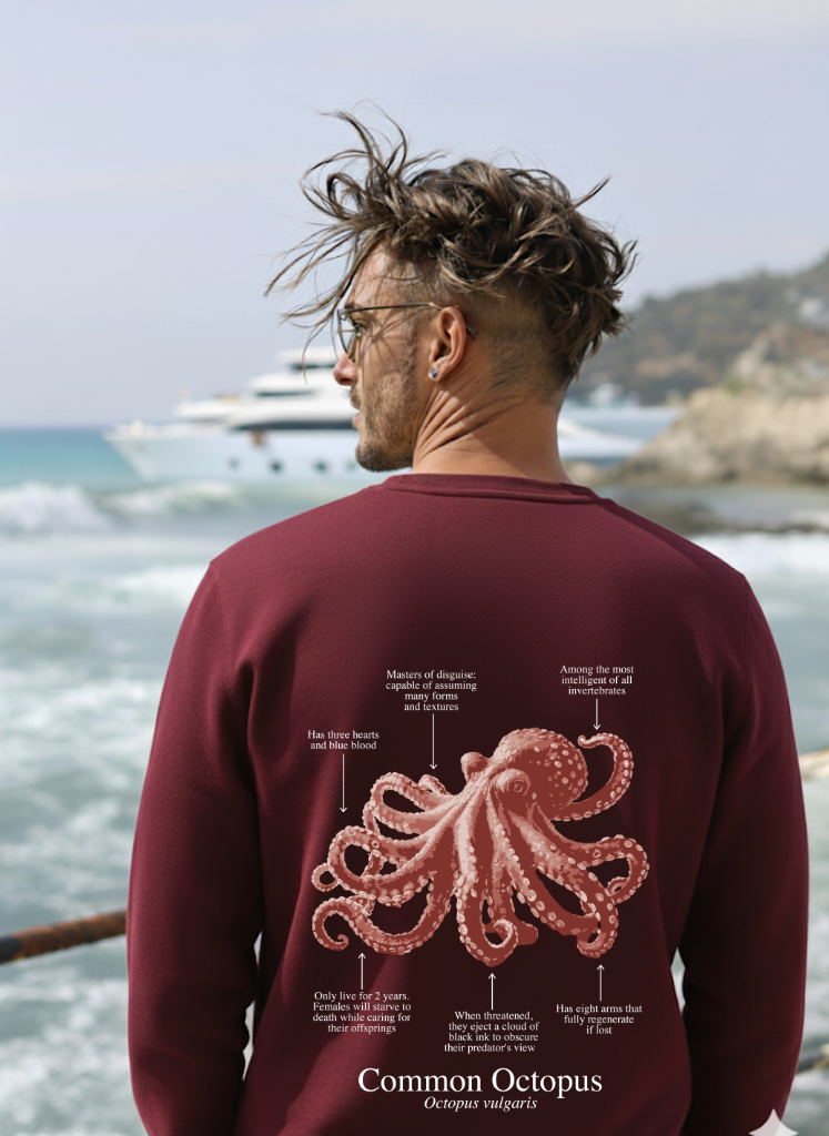 Sudadera premium Pulpo - colores oscuros