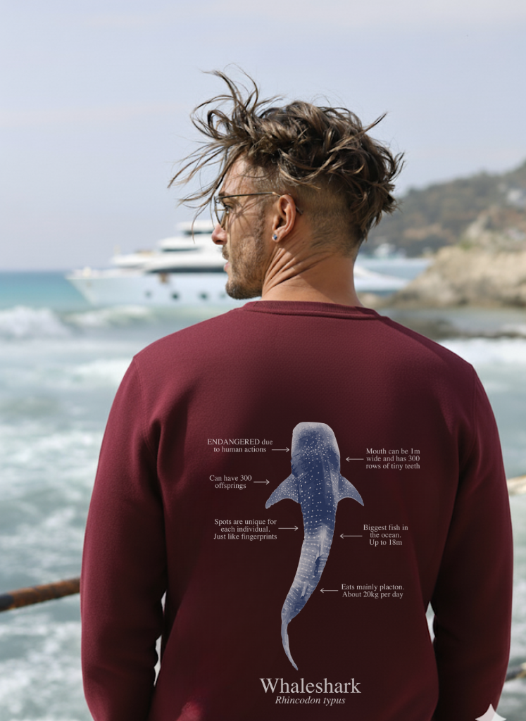 Sudadera premium Tiburón ballena colores oscuros