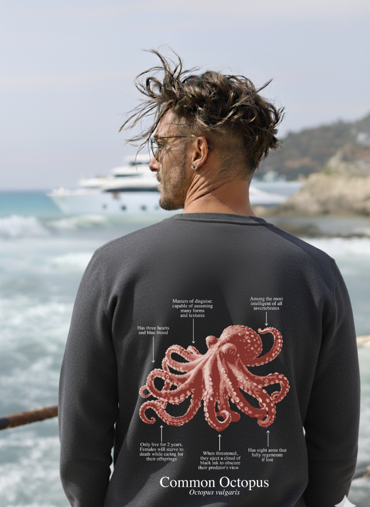 Sudadera premium Pulpo - colores oscuros