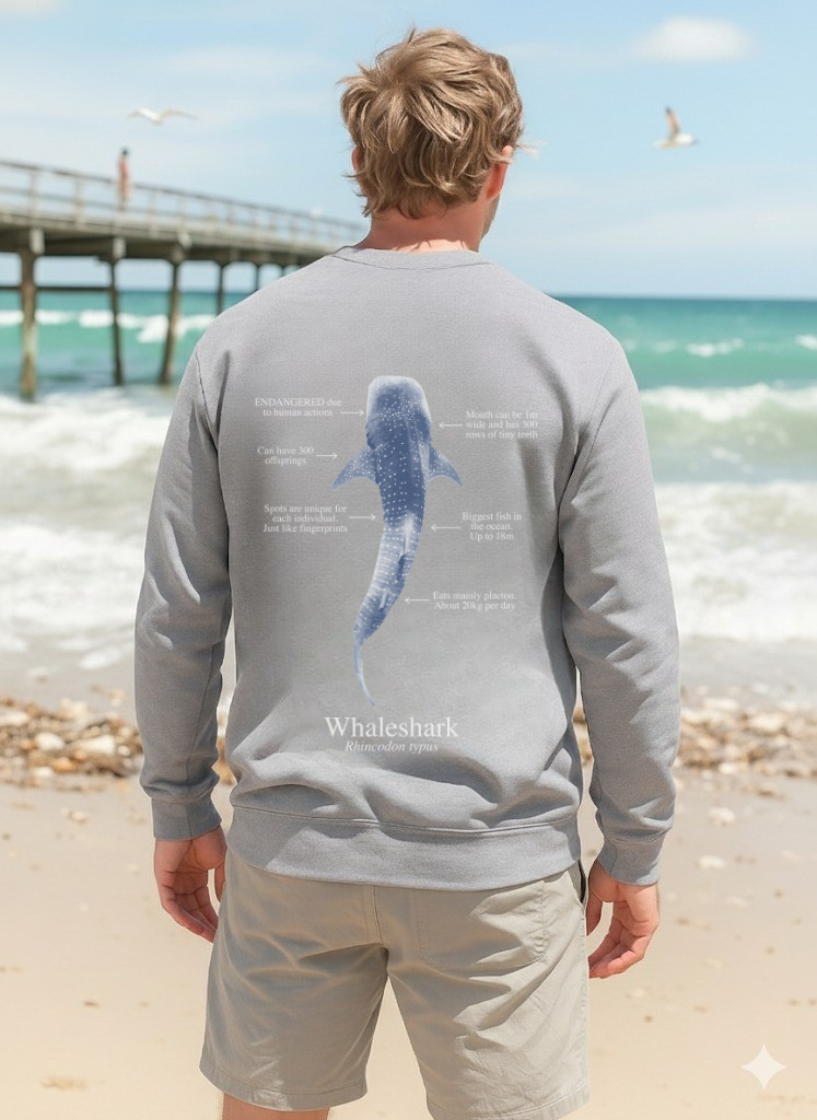 Sudadera ligera verano ECO tiburón ballena