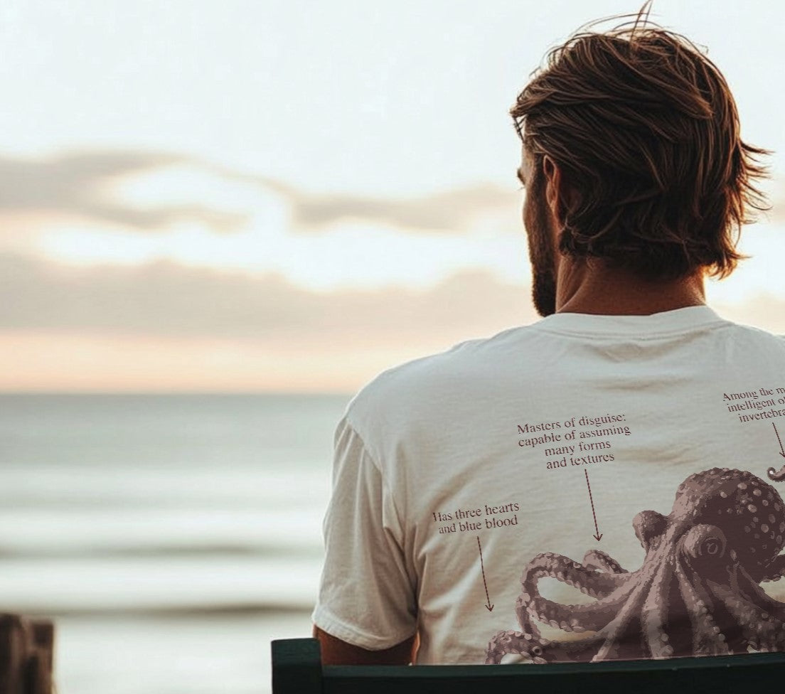 Camiseta 100% algodón Pulpo - colores claros - unisex