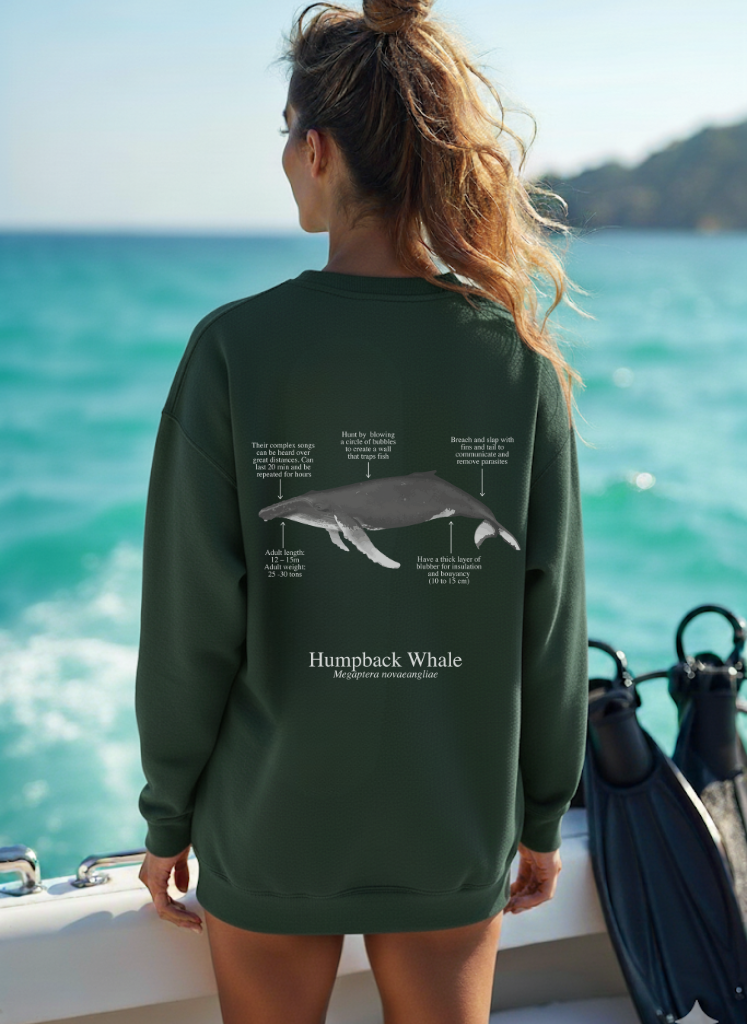 Sudadera premium Ballena Jorobada - colores oscuros