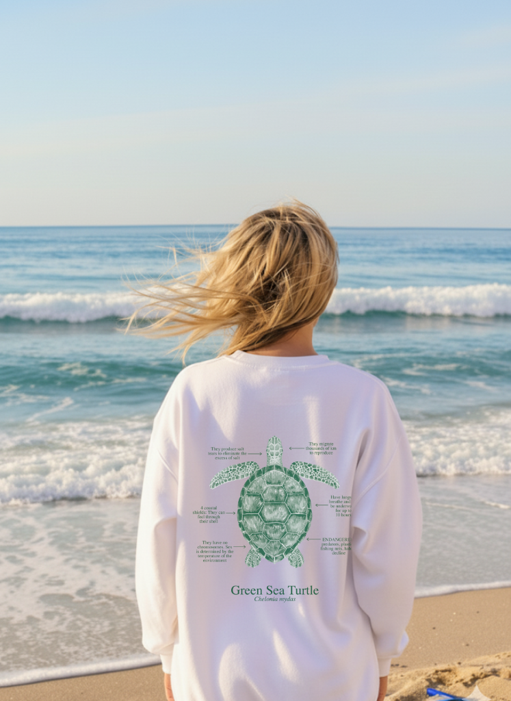 Sudadera premium Tortuga verde - colores claros