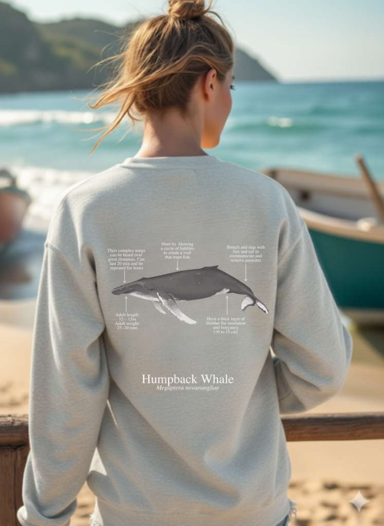 Sudadera ligera verano ECO - Ballena Jorobada