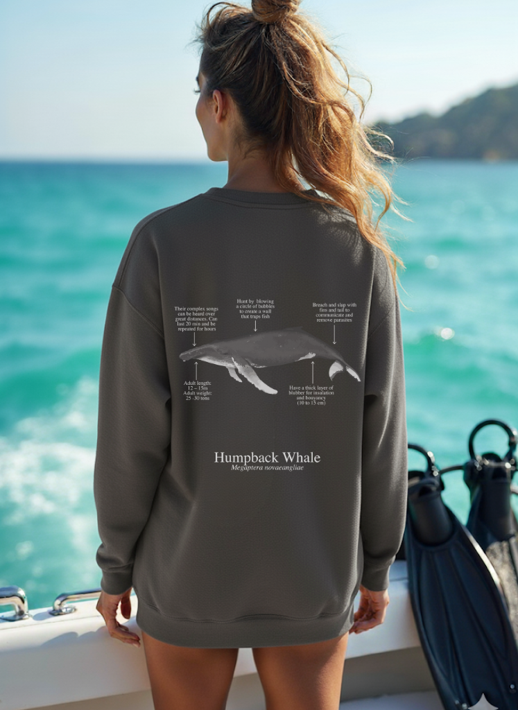 Sudadera premium Ballena Jorobada - colores oscuros