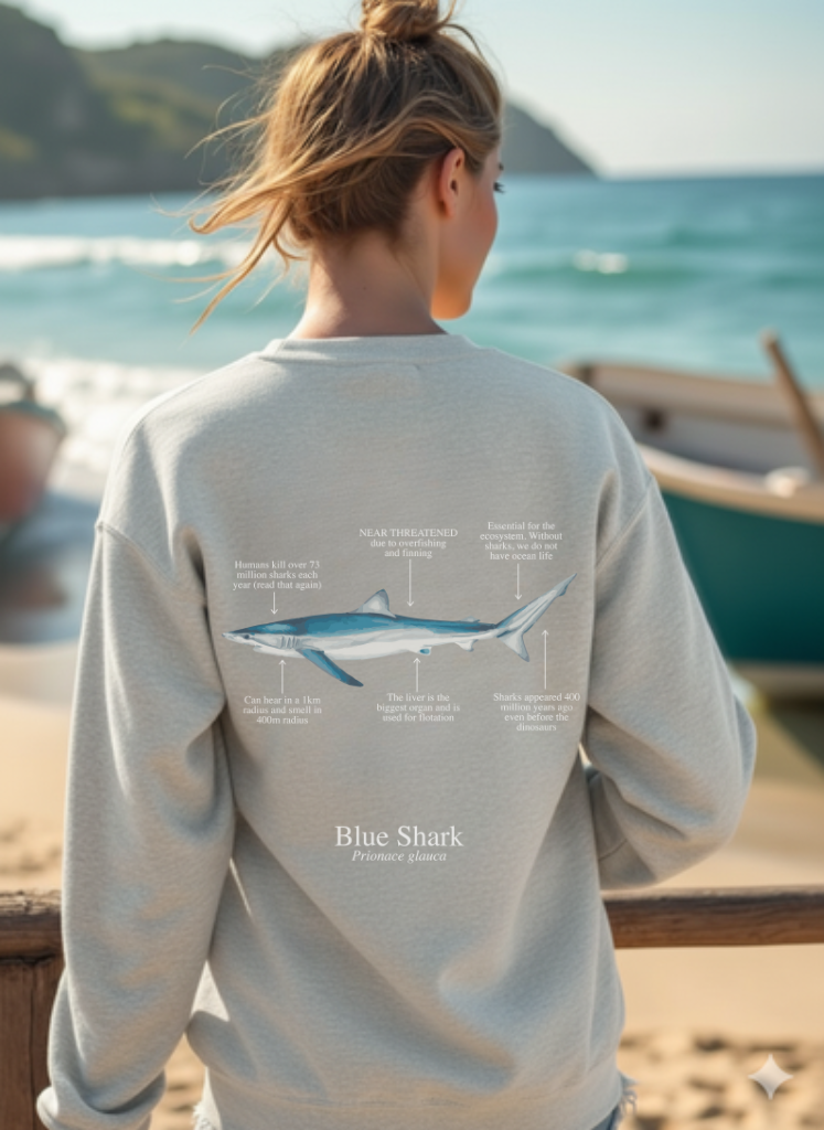 Sudadera ligera verano ECO - Tiburón azul