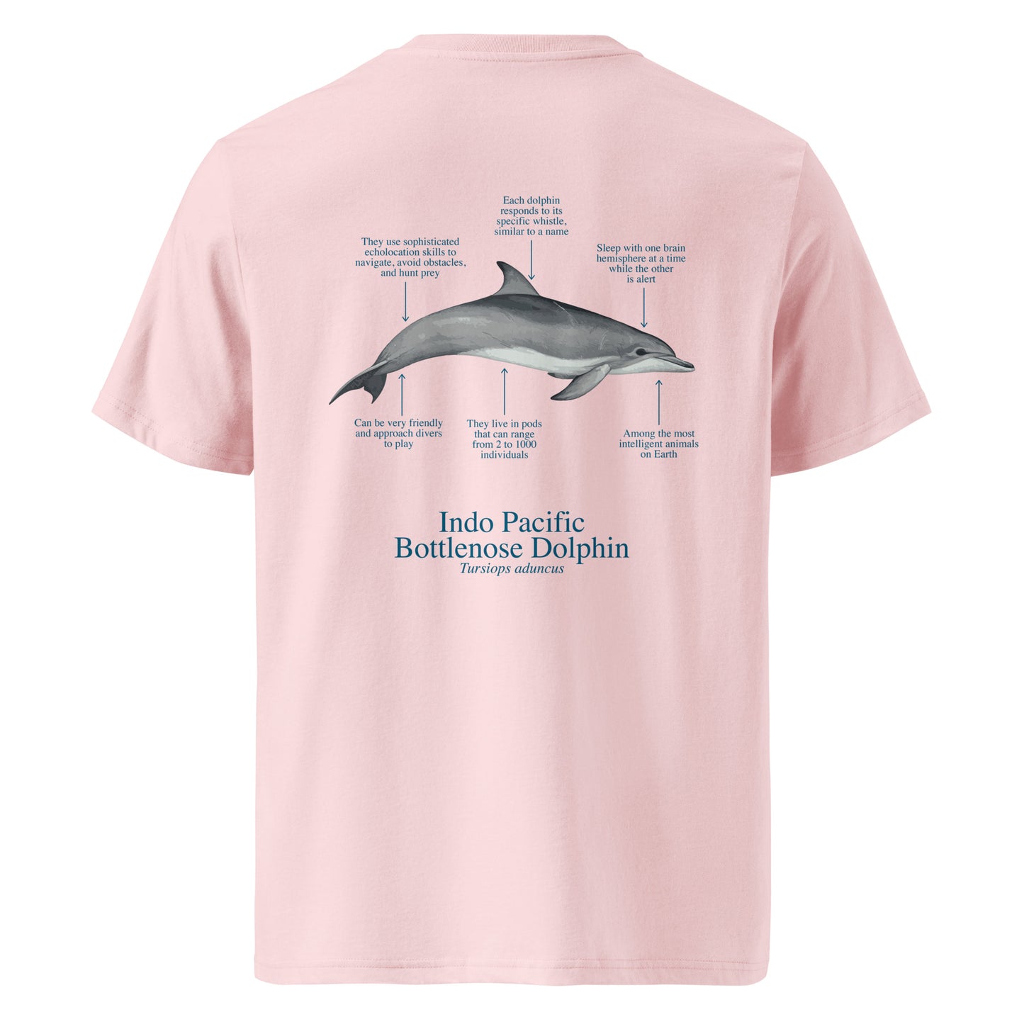 100% cotton Dolphin T-shirt - light colors - unisex