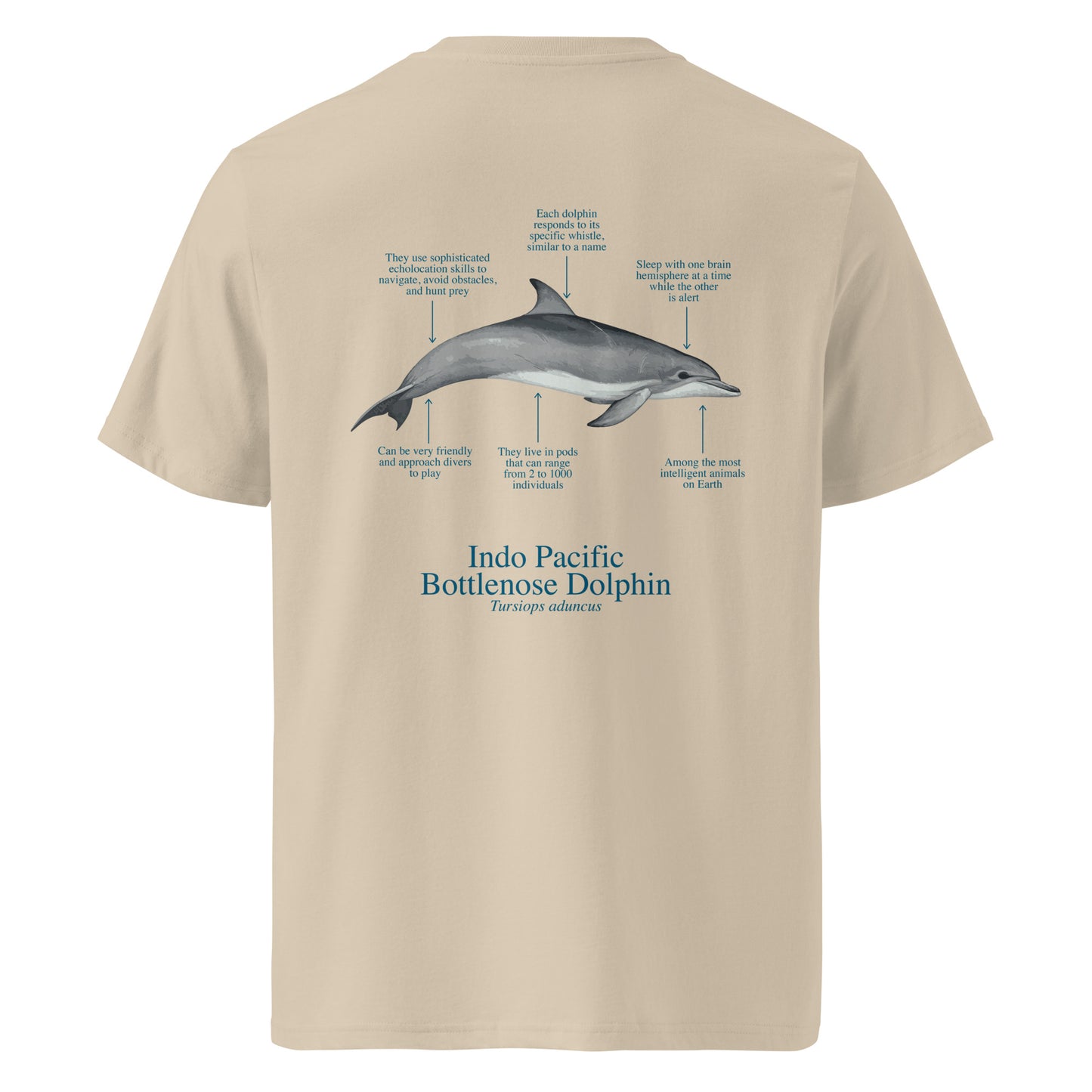 100% cotton Dolphin T-shirt - light colors - unisex
