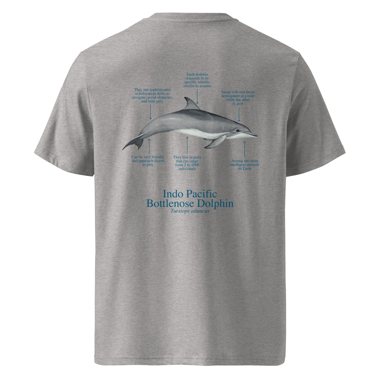 100% cotton Dolphin T-shirt - light colors - unisex
