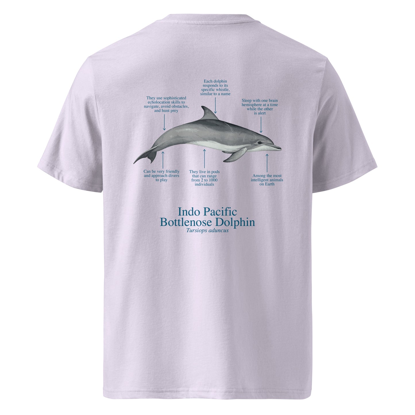 100% cotton Dolphin T-shirt - light colors - unisex