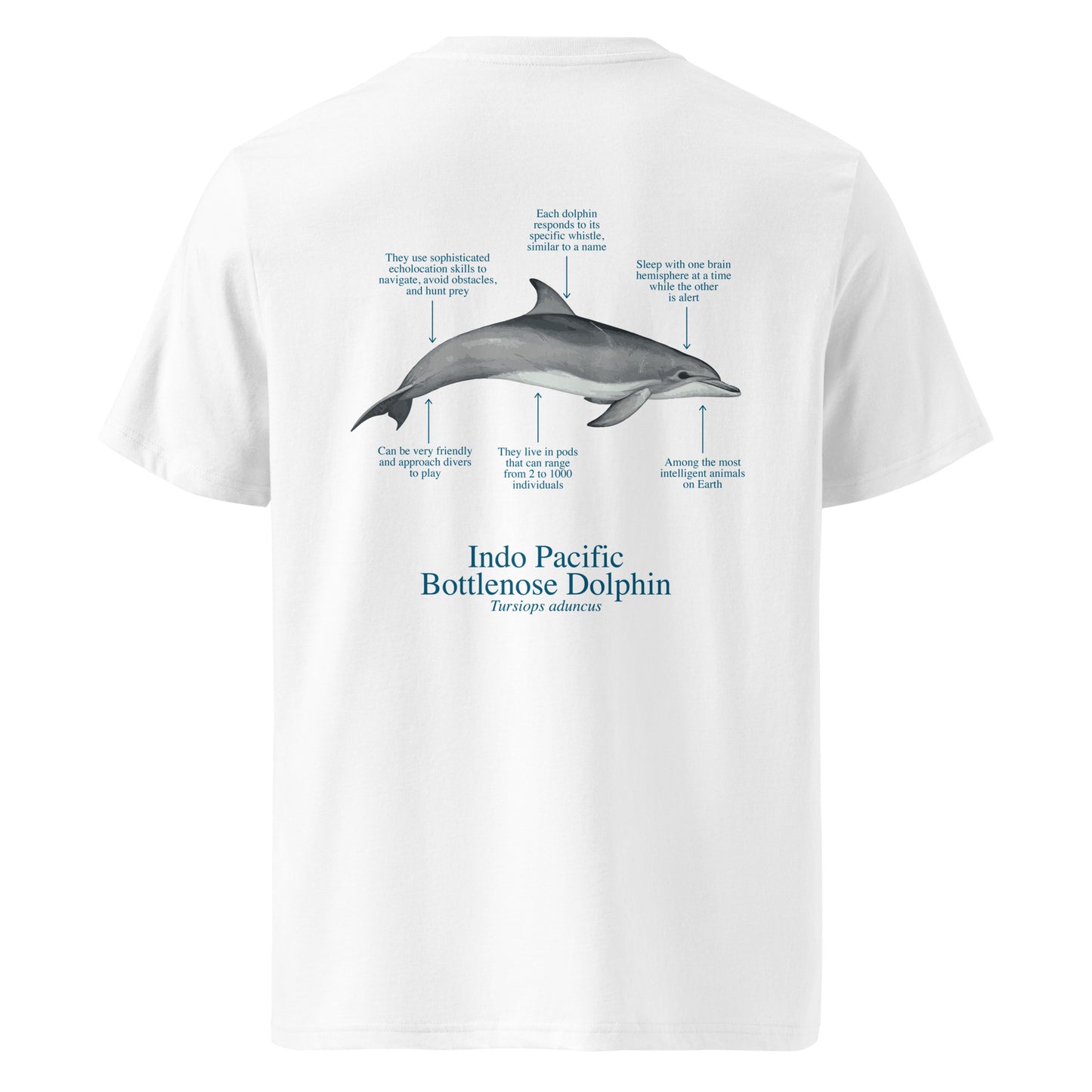 100% cotton Dolphin T-shirt - light colors - unisex