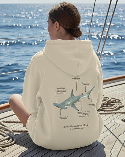 Hoodie (NEW) Tiburón Martillo Colores claros