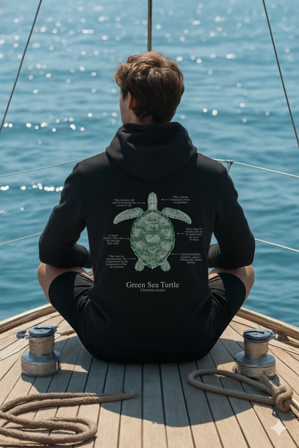Hoodie (NEW) Tortuga colores oscuros
