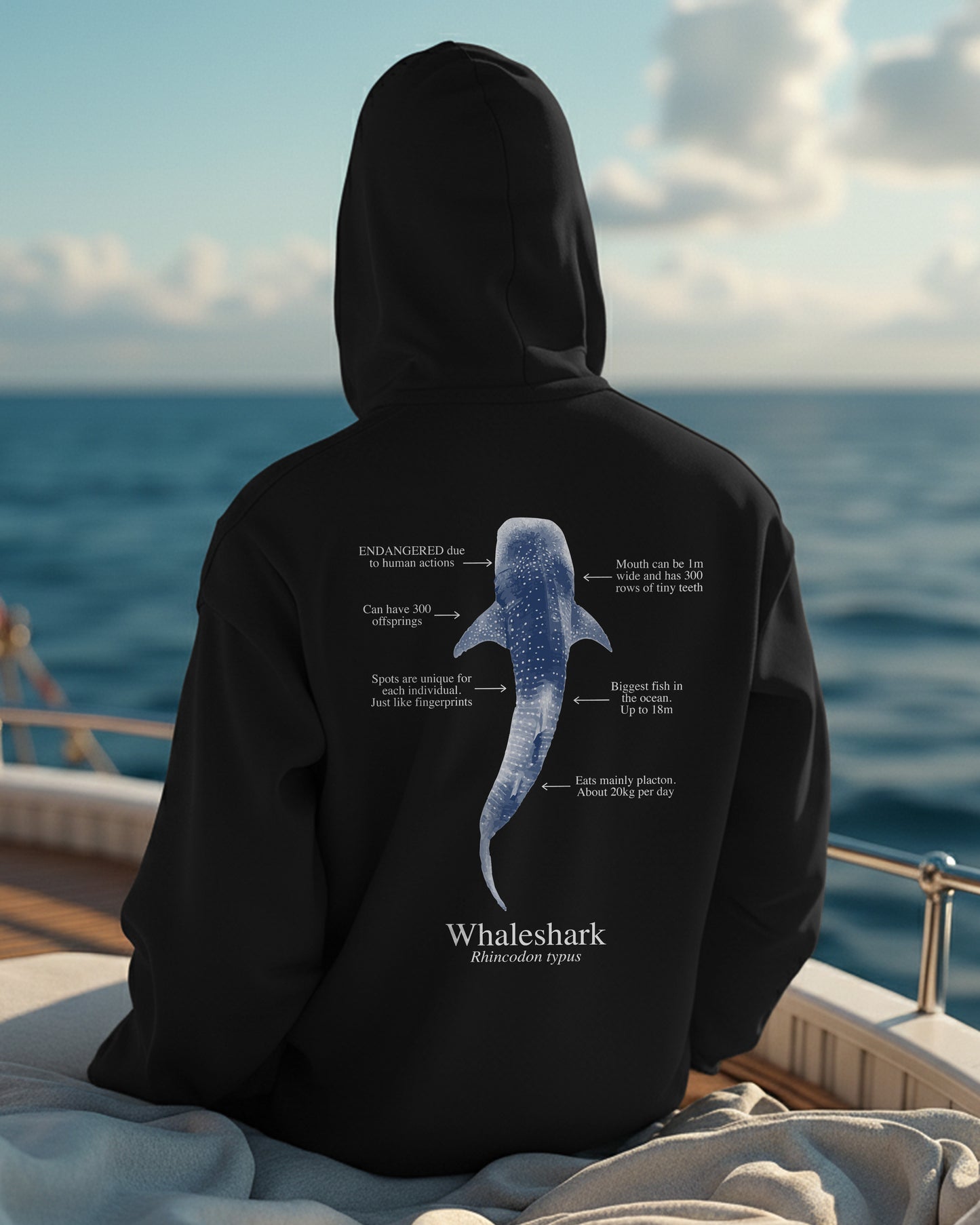 Tiburón Ballena Hoodie (NEW) Colores oscuros