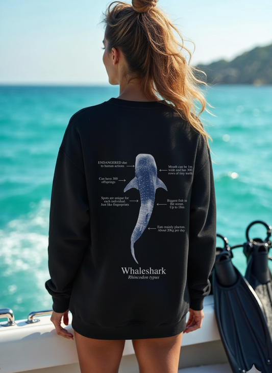 Sudadera premium Tiburón ballena colores oscuros