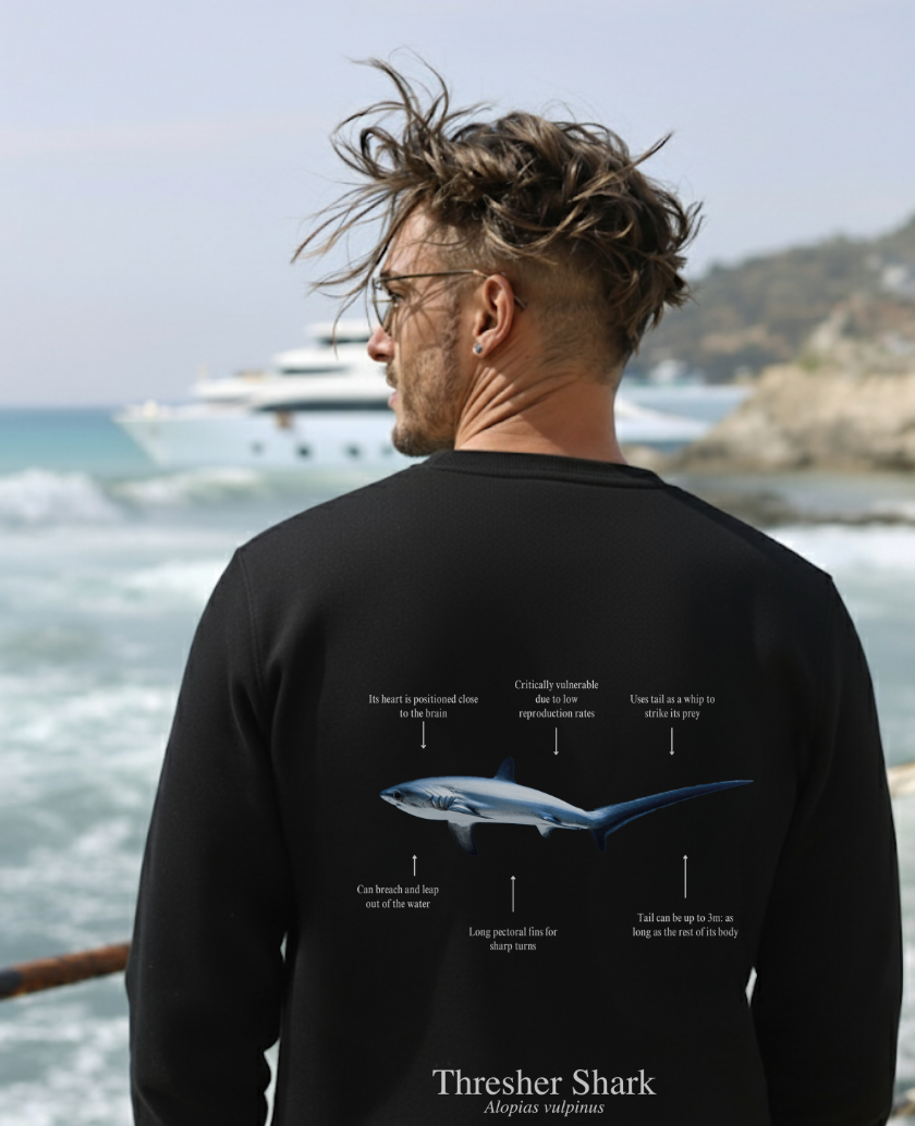 Sudadera premium Tiburón Zorro - colores oscuros