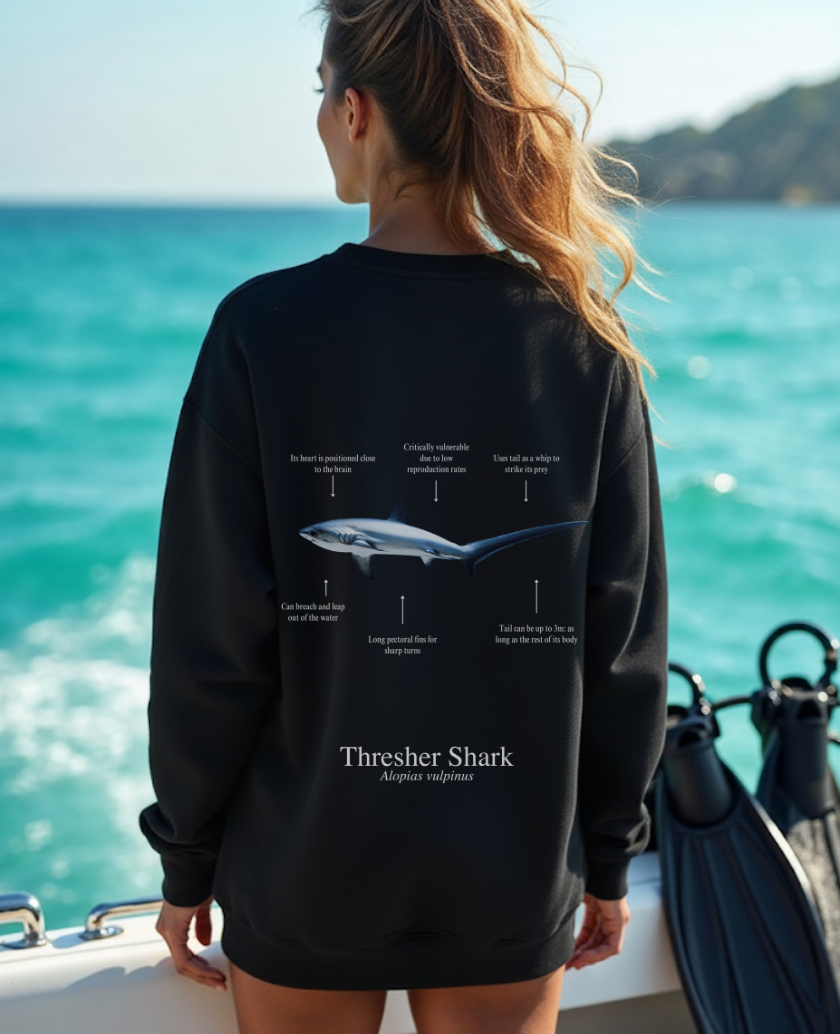 Sudadera premium Tiburón Zorro - colores oscuros