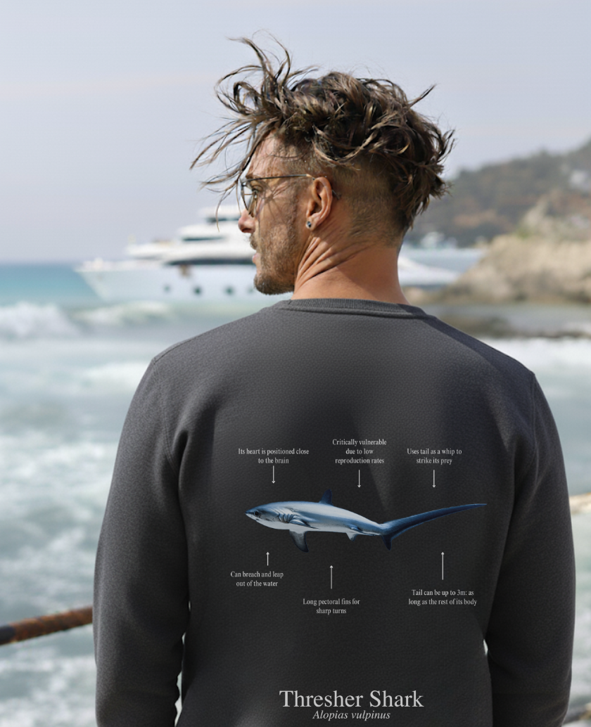 Sudadera premium Tiburón Zorro - colores oscuros