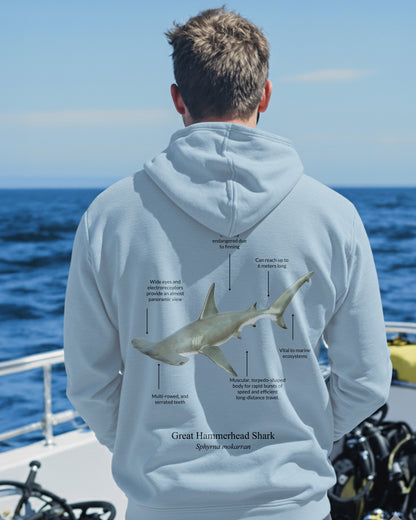 Hoodie (NEW) Tiburón Martillo Colores claros