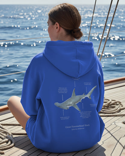 Hoodie (NEW) Tiburón Martillo colores oscuros