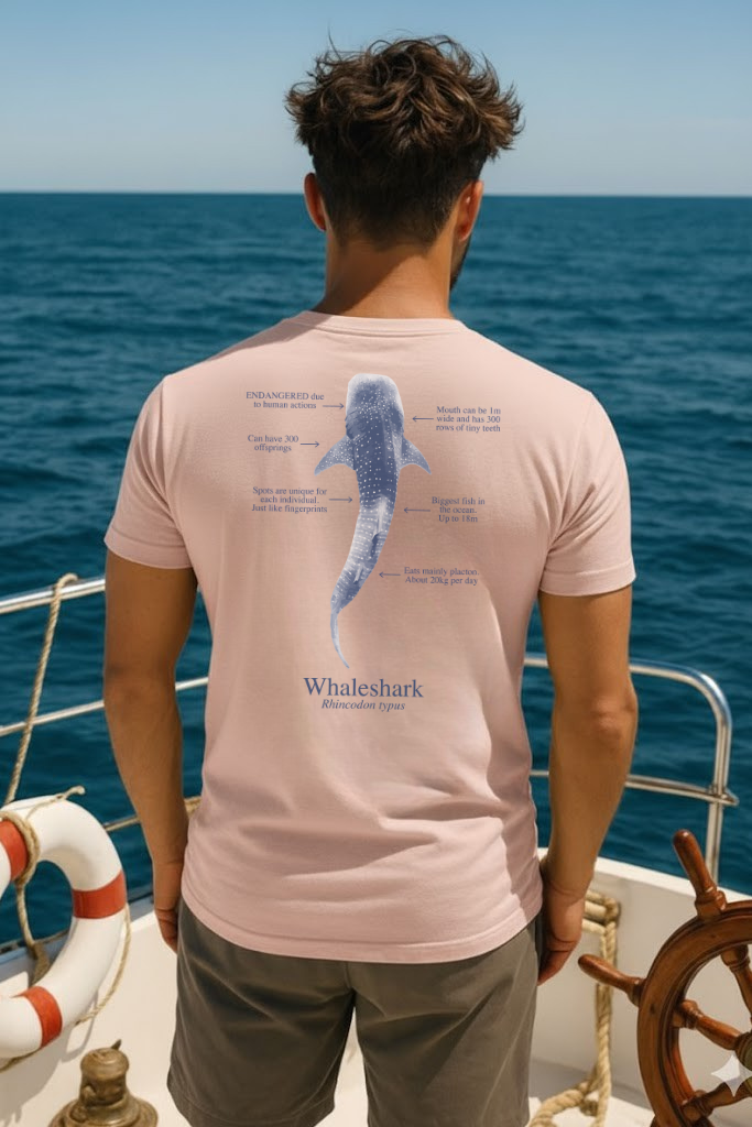 100% cotton Whale Shark T-shirt - light colors - unisex
