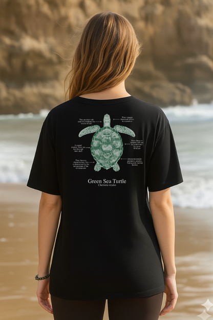 Camiseta 100% algodón ECO - tortuga - colores oscuros