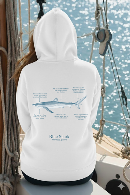 Hoodie (NEW) Tiburón azul colores claros