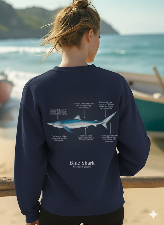 Sudadera ligera verano ECO - Tiburón azul