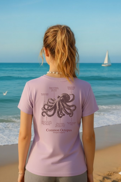 100% cotton Octopus T-shirt - light colors - unisex