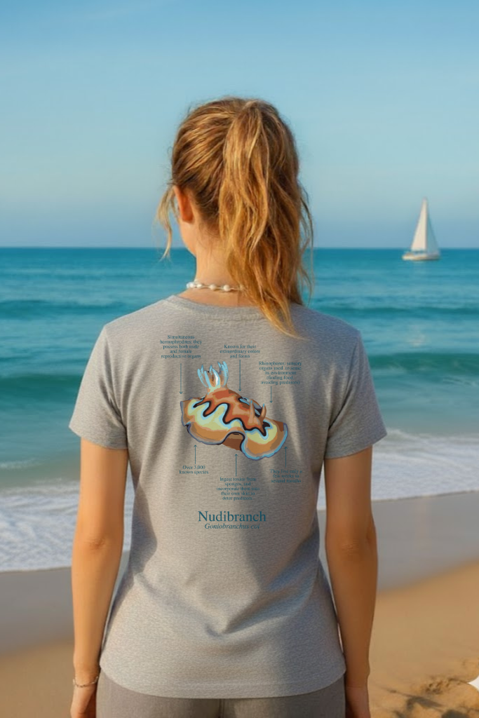 100% cotton Nudibranch T-shirt - light colors - unisex