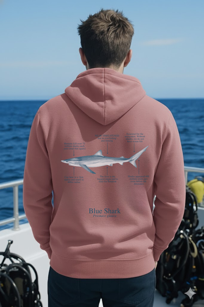 Hoodie (NEW) Tiburón azul colores claros