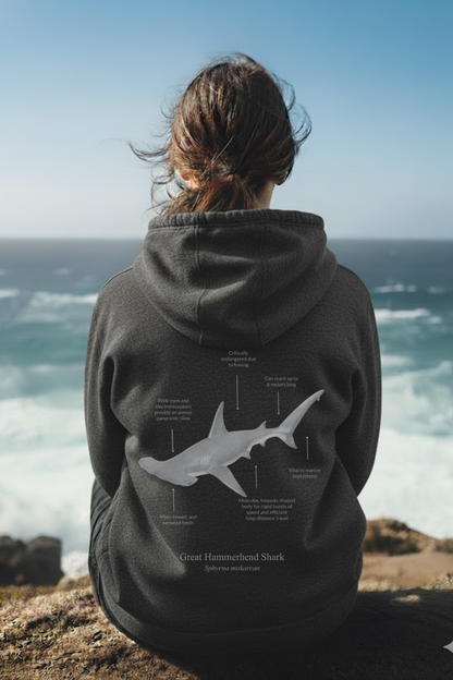 Hoodie (NEW) Tiburón Martillo colores oscuros