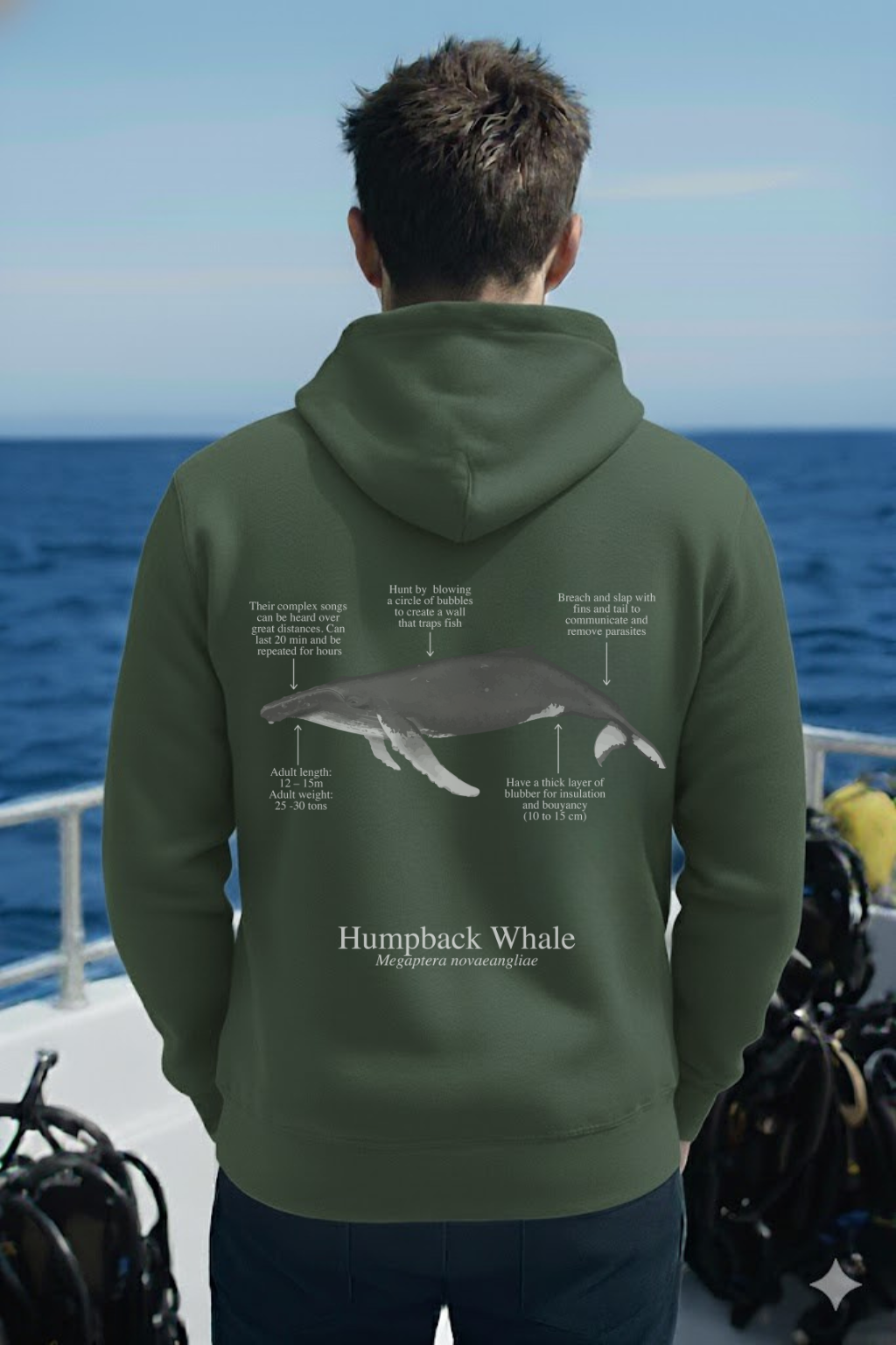 Hoodie (NEW) Ballena Jorobada colores oscuros