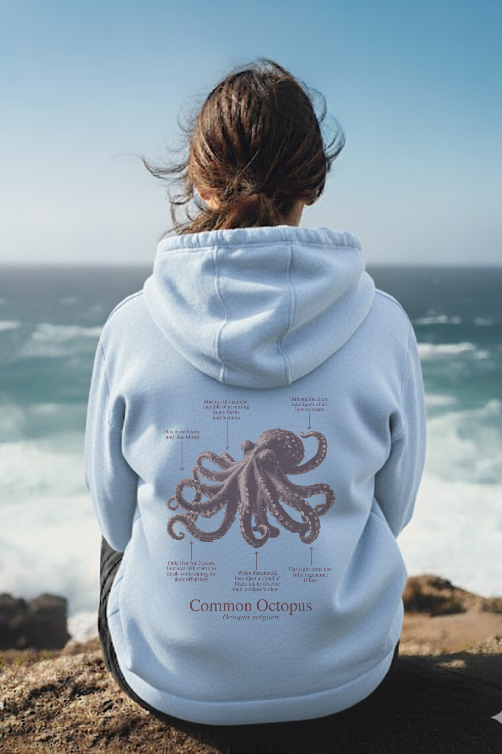 Hoodie (NEW) Pulpo colores claros