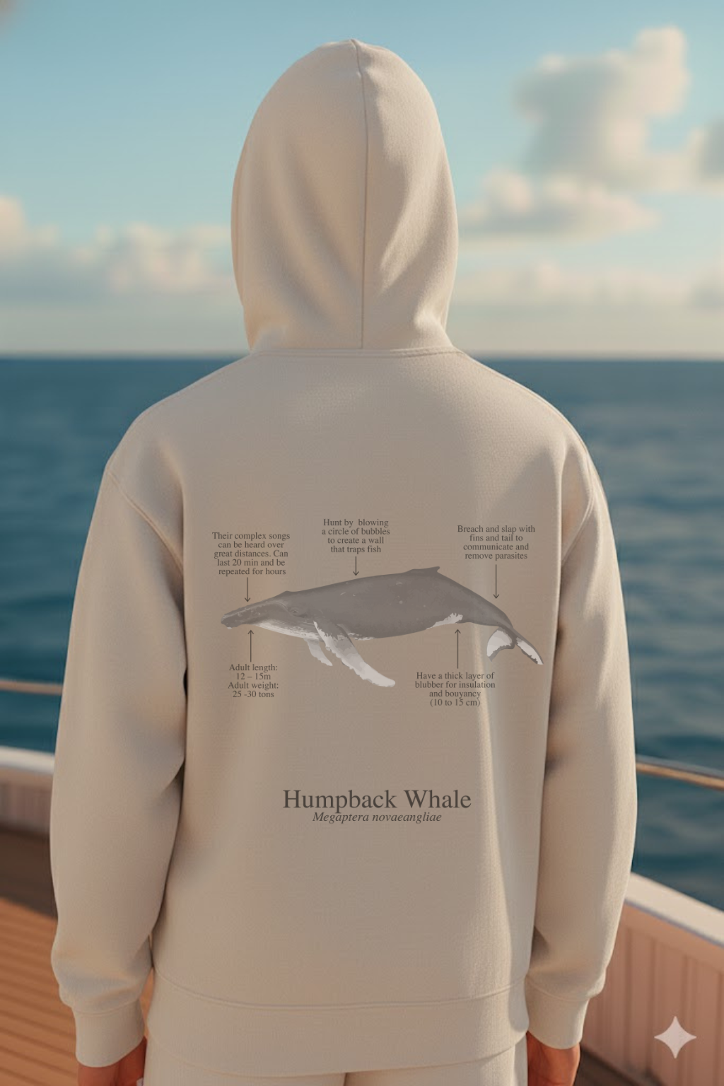 Hoodie (NEW) Ballena Jorobada colores claros