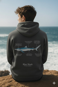 Hoodie (NEW) Tiburón Azul colores oscuros