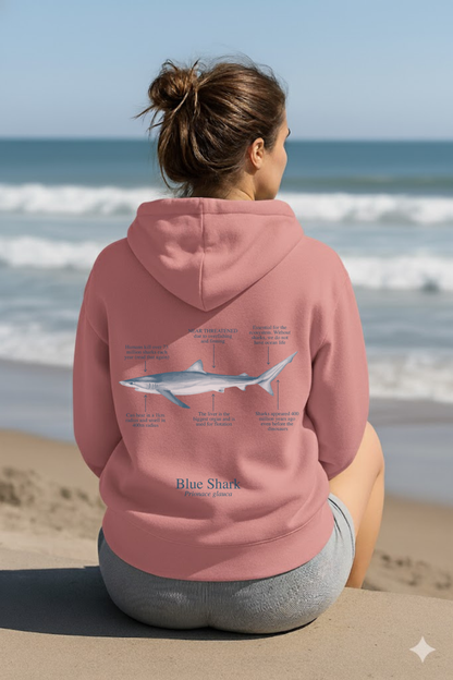 Hoodie (NEW) Tiburón azul colores claros