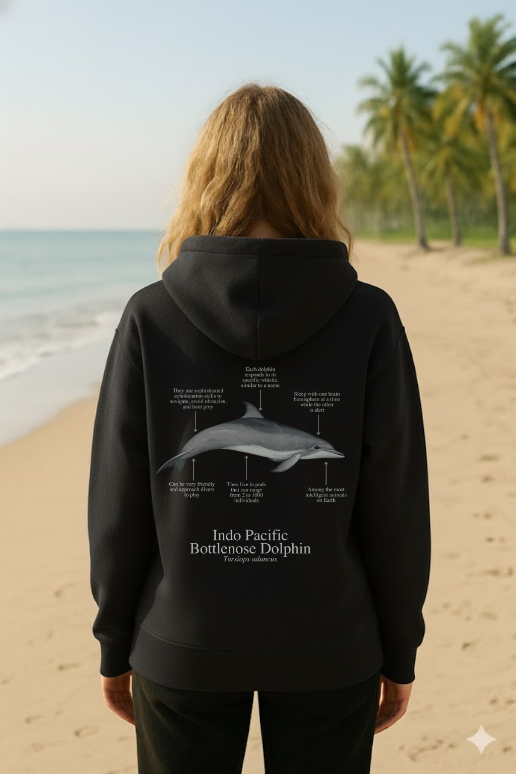 Hoodie (NEW) Delfín colores oscuros