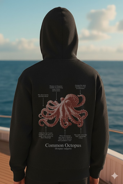 Hoodie (NEW) Pulpo colores oscuros