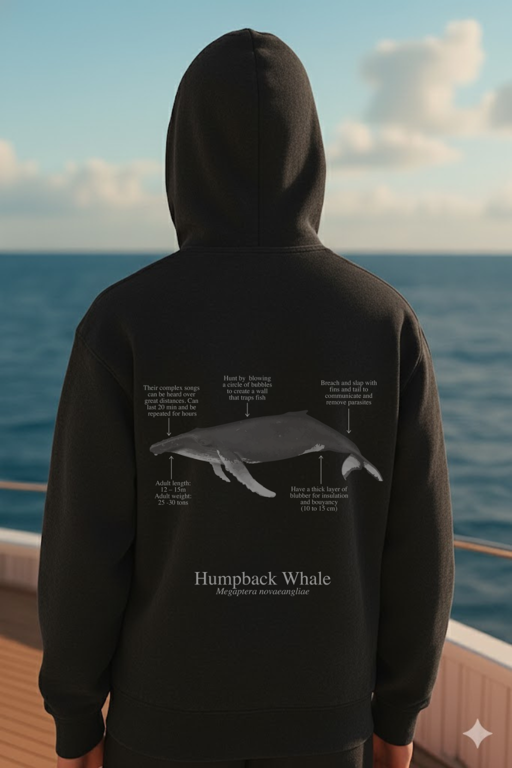 Hoodie (NEW) Ballena Jorobada colores oscuros