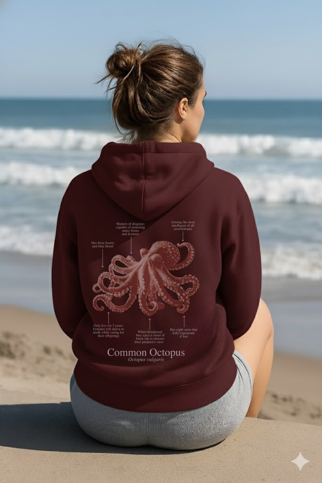 Hoodie (NEW) Pulpo colores oscuros