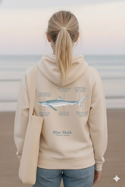 Hoodie (NEW) Tiburón azul colores claros