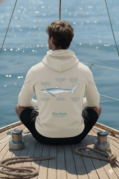 Hoodie (NEW) Tiburón azul colores claros