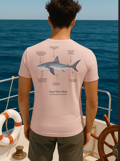 Camiseta 100% algodón orgánico Tiburón Blanco