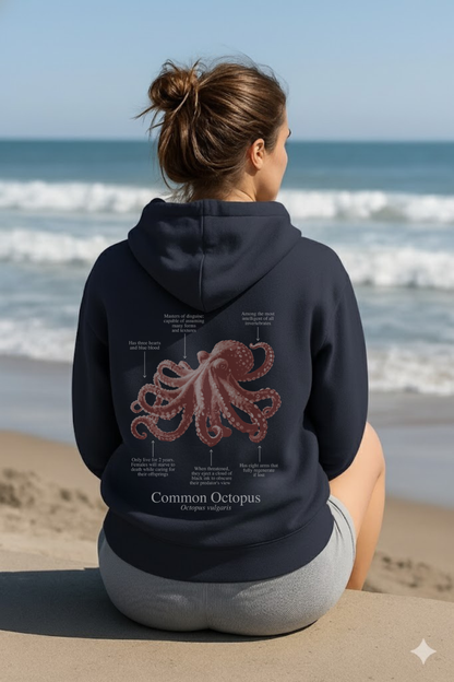 Hoodie (NEW) Pulpo colores oscuros